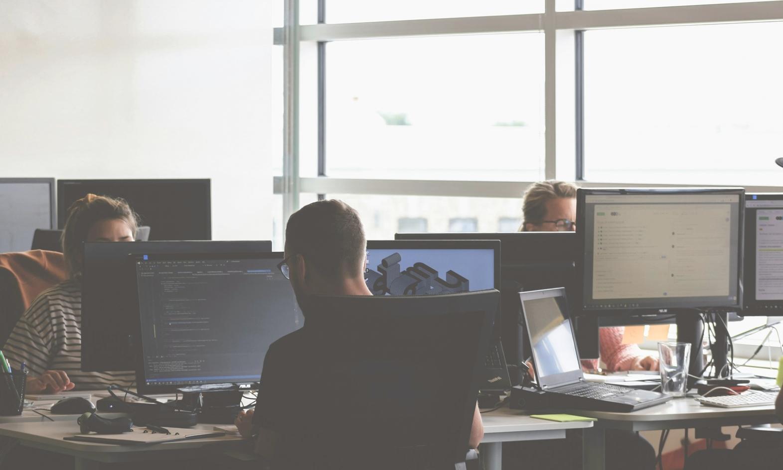 Modern workspace showcasing our development environment